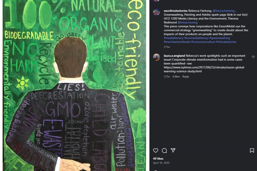 Instagram media object of Rebecca Hartung's painting